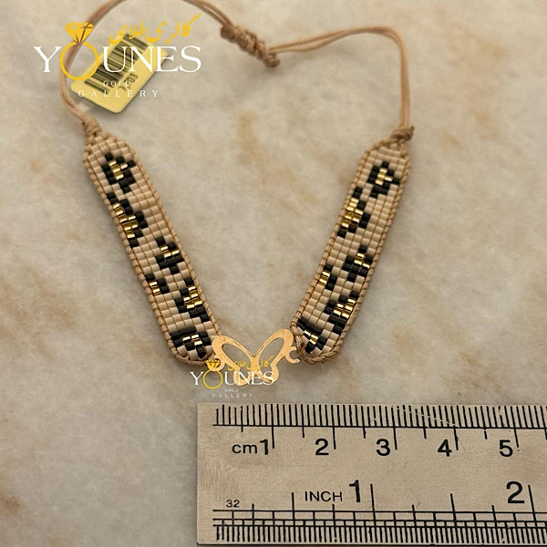 دستبند میوکی شاپرک لیزری طلا